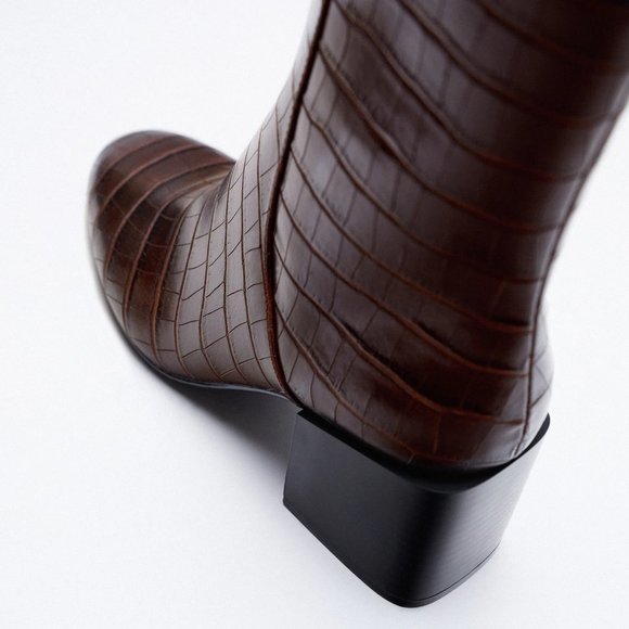 ZARA Mid-Height Ankle Boots - Picture 3 of 13